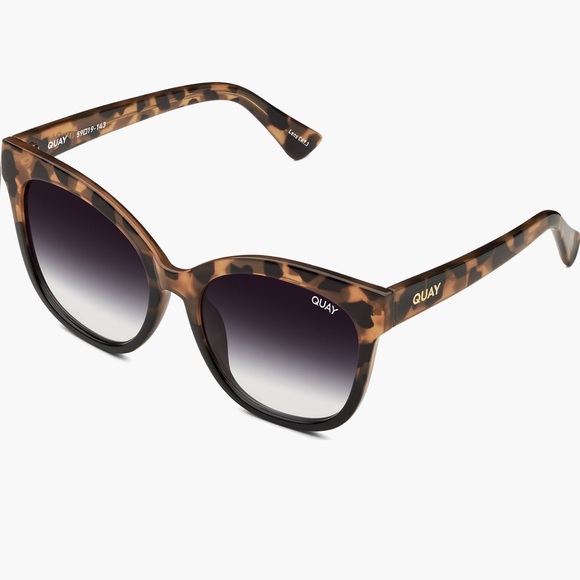 NWT Quay Australia It’s My Way 53mm Gradient Cat Eye Leopard Print Sunglasses - Picture 4 of 5